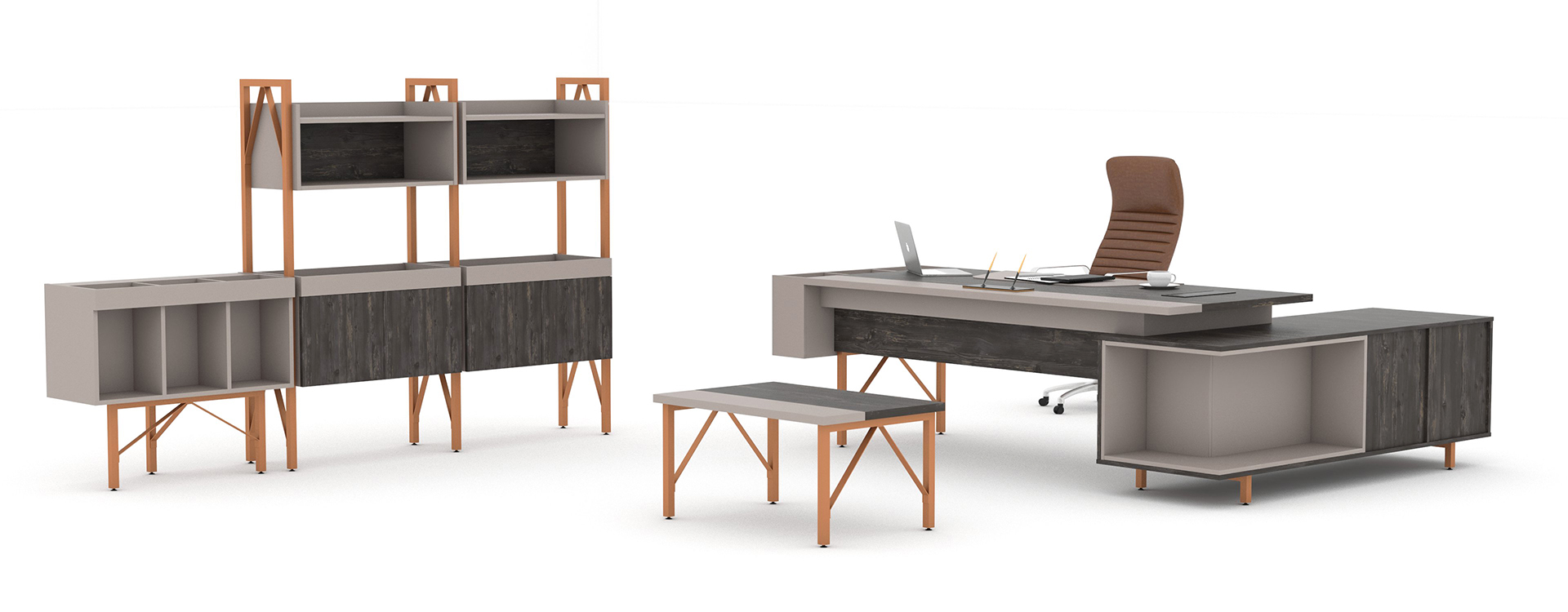 Trio L Executive Desk Set